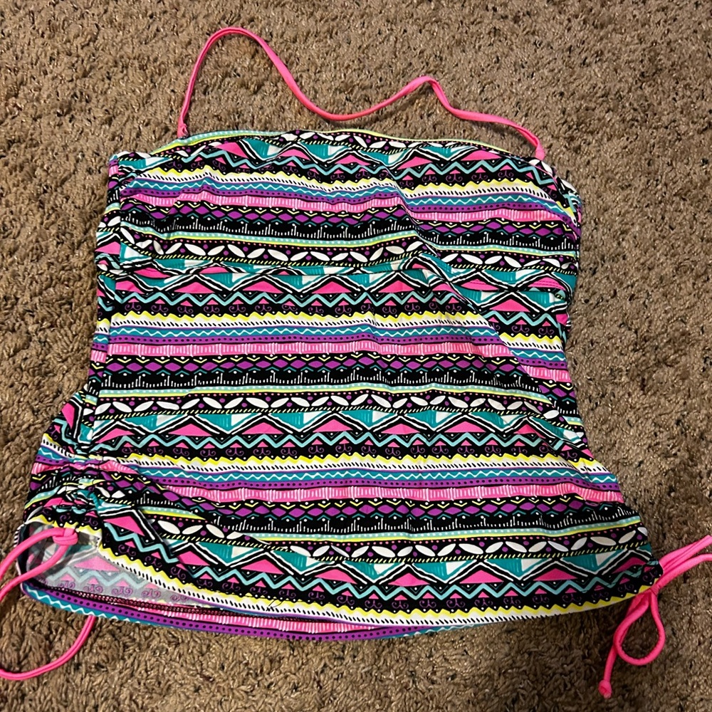 Malibu Colorful Patterned swim suit top